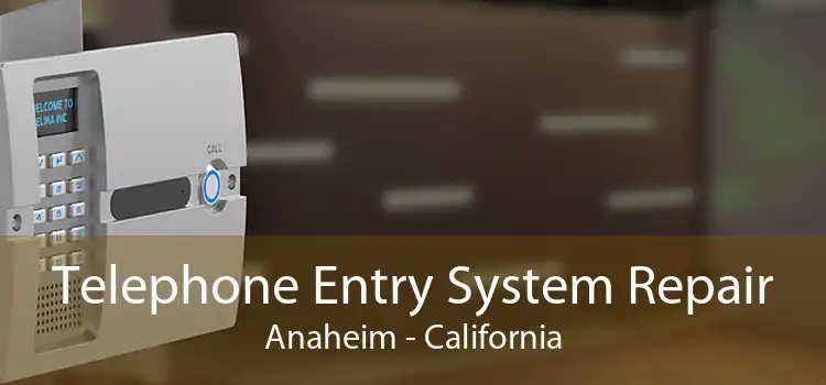 Telephone Entry System Repair Anaheim - California